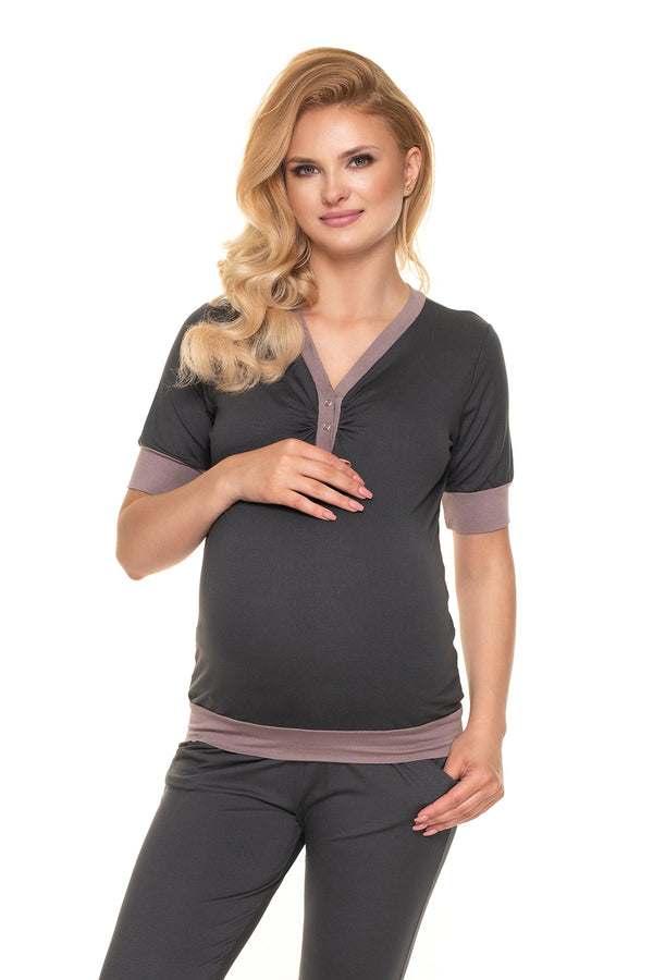 Pyjama femme PeeKaBoo De Grossesse De — gris