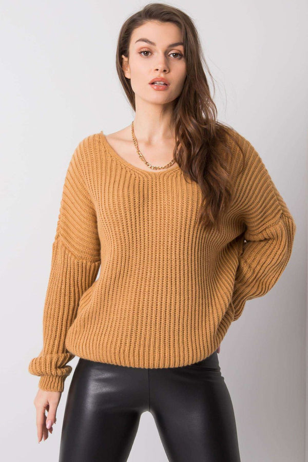 Pull femme Och Bella Chandail Chandail — brun
