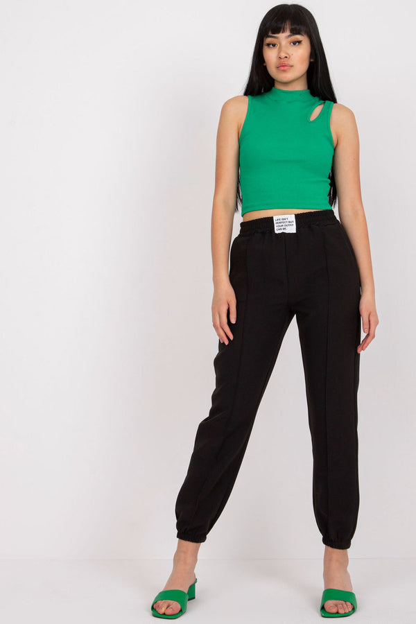 Chaussures à talons femme Italy Moda Pantalon Pantalon — noir