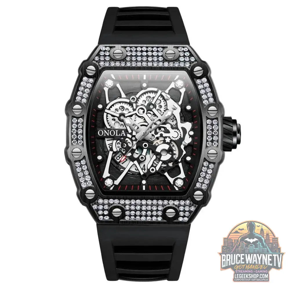Montre ONOLA Homme, Quartz, Design Incrusté de Diamants, Étanche | Wayne Outfitters - Legeekshop