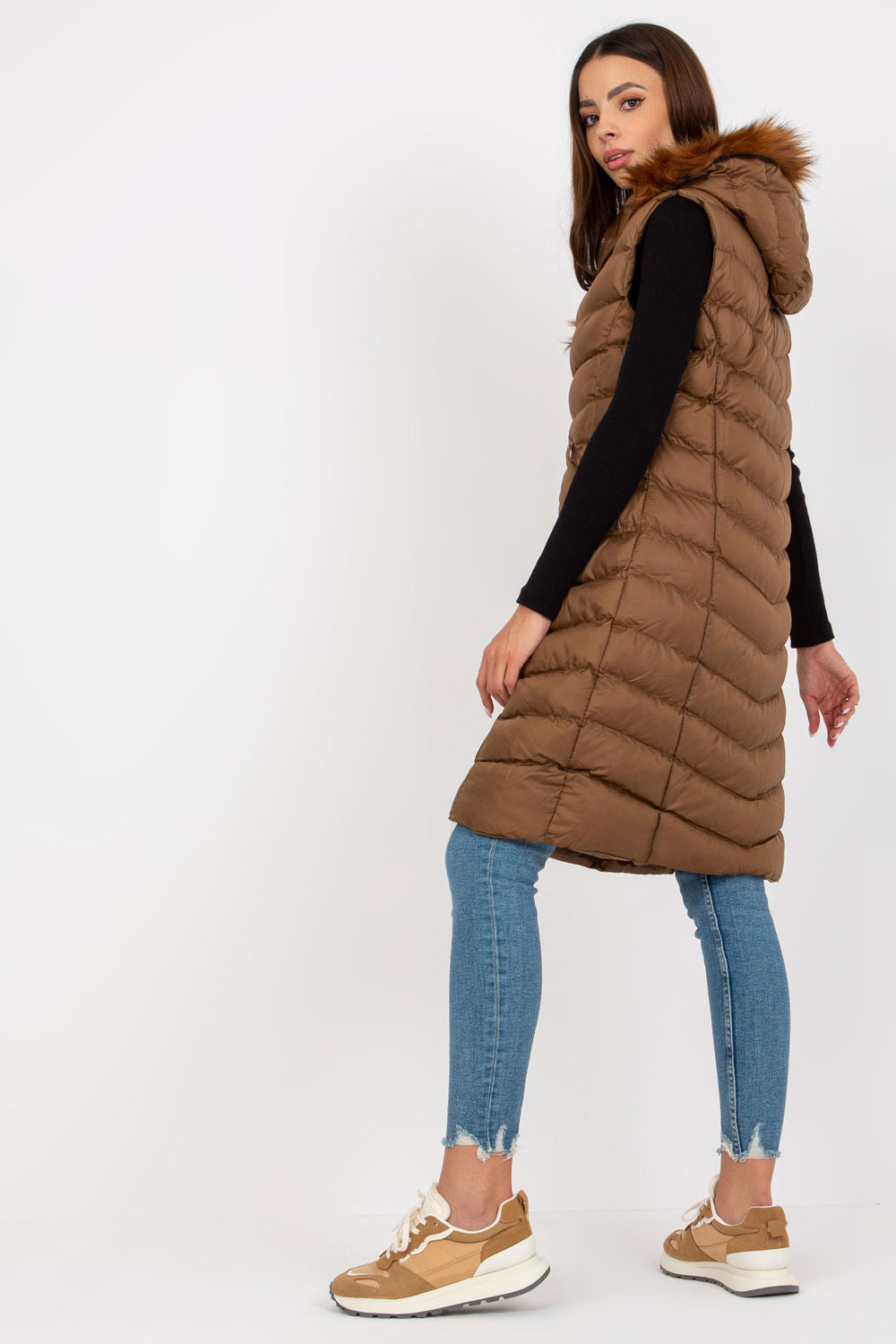 Gilet femme Rue Paris — brun