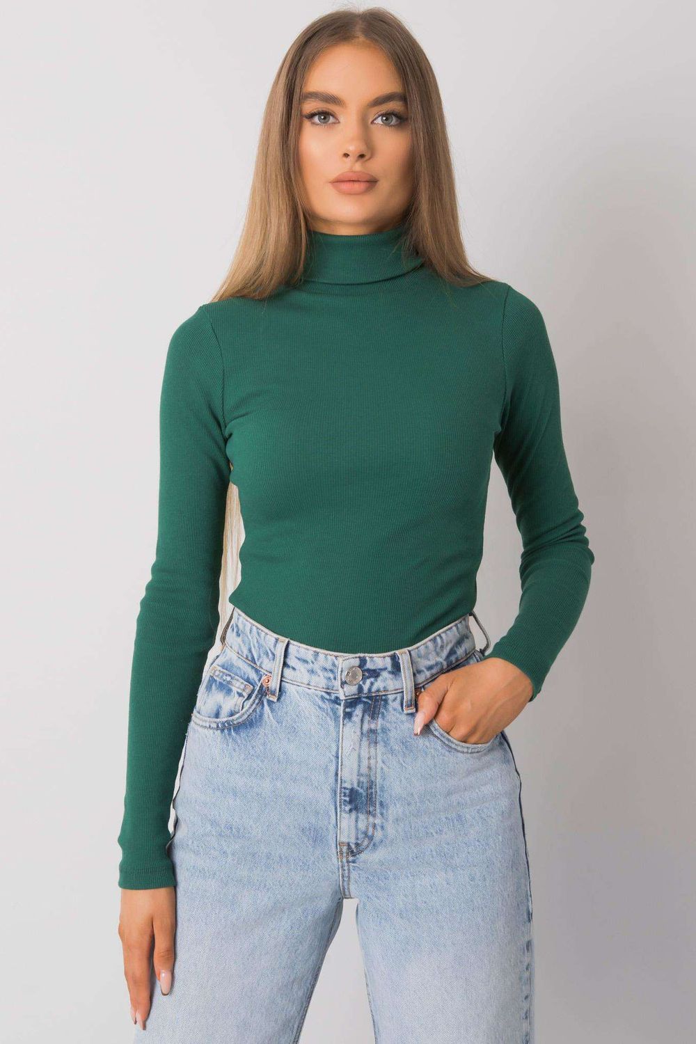 Pull femme Rue Paris Col Roulé Col — vert