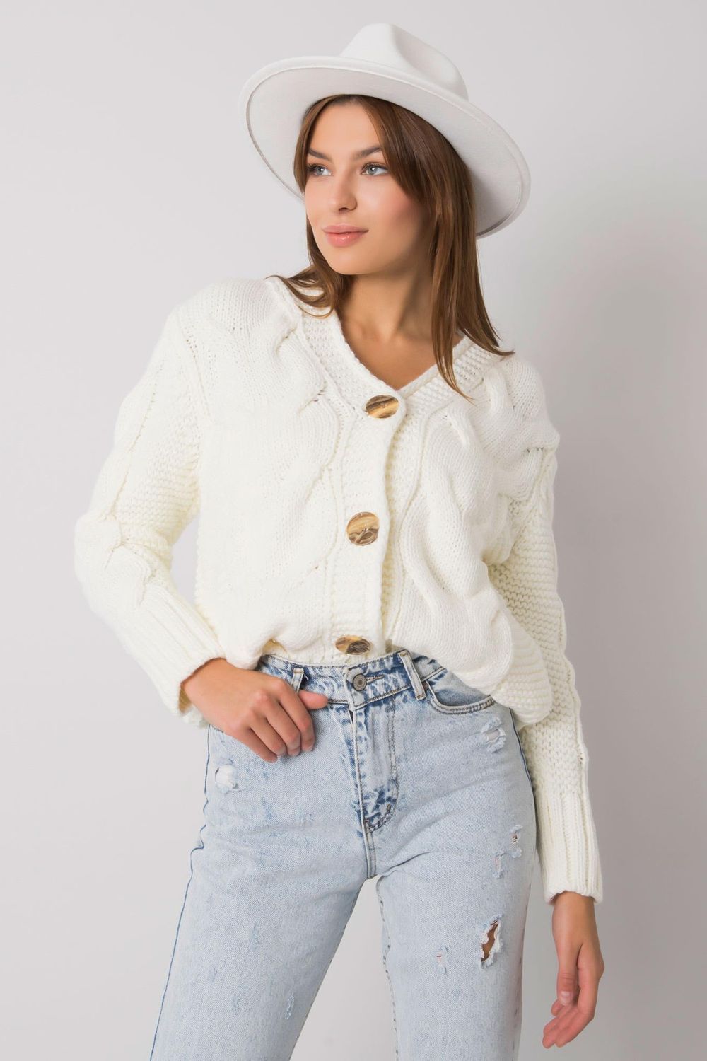 Cardigan femme Rue Paris — beige