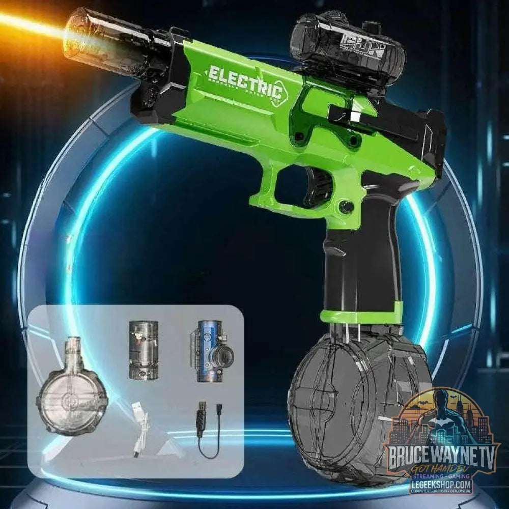 🔫 Pistolet à eau électrique haute pression – Rafales automatiques & LED - Legeekshop