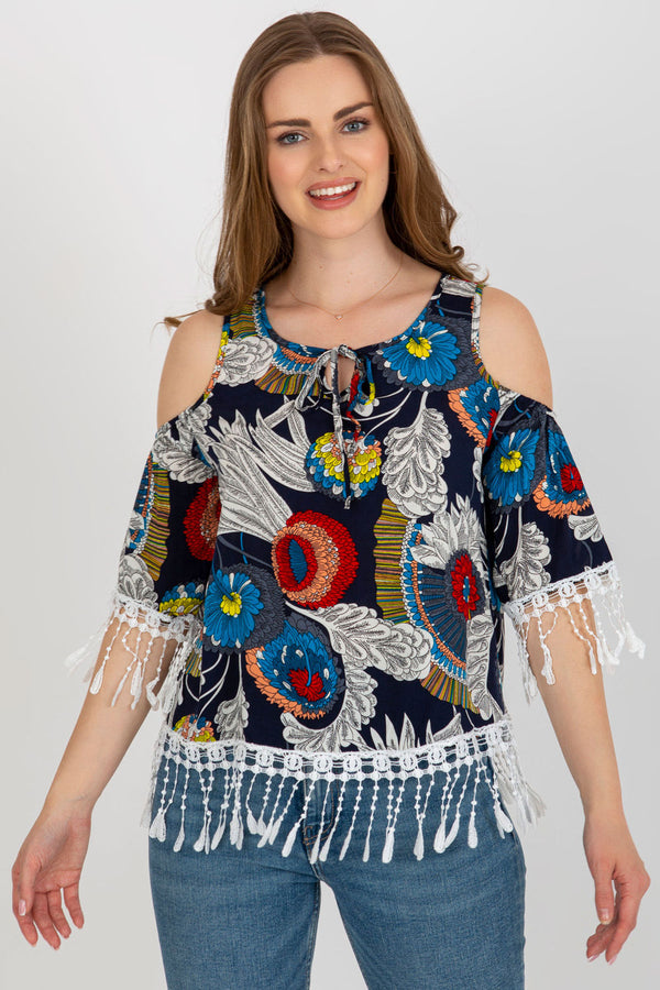 Blouse femme AT Chemisier Chemisier — bleu marine