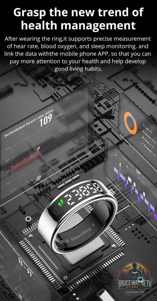 💍 COLMI R12 – Anneau intelligent avec écran tactile & suivi santé - Legeekshop
