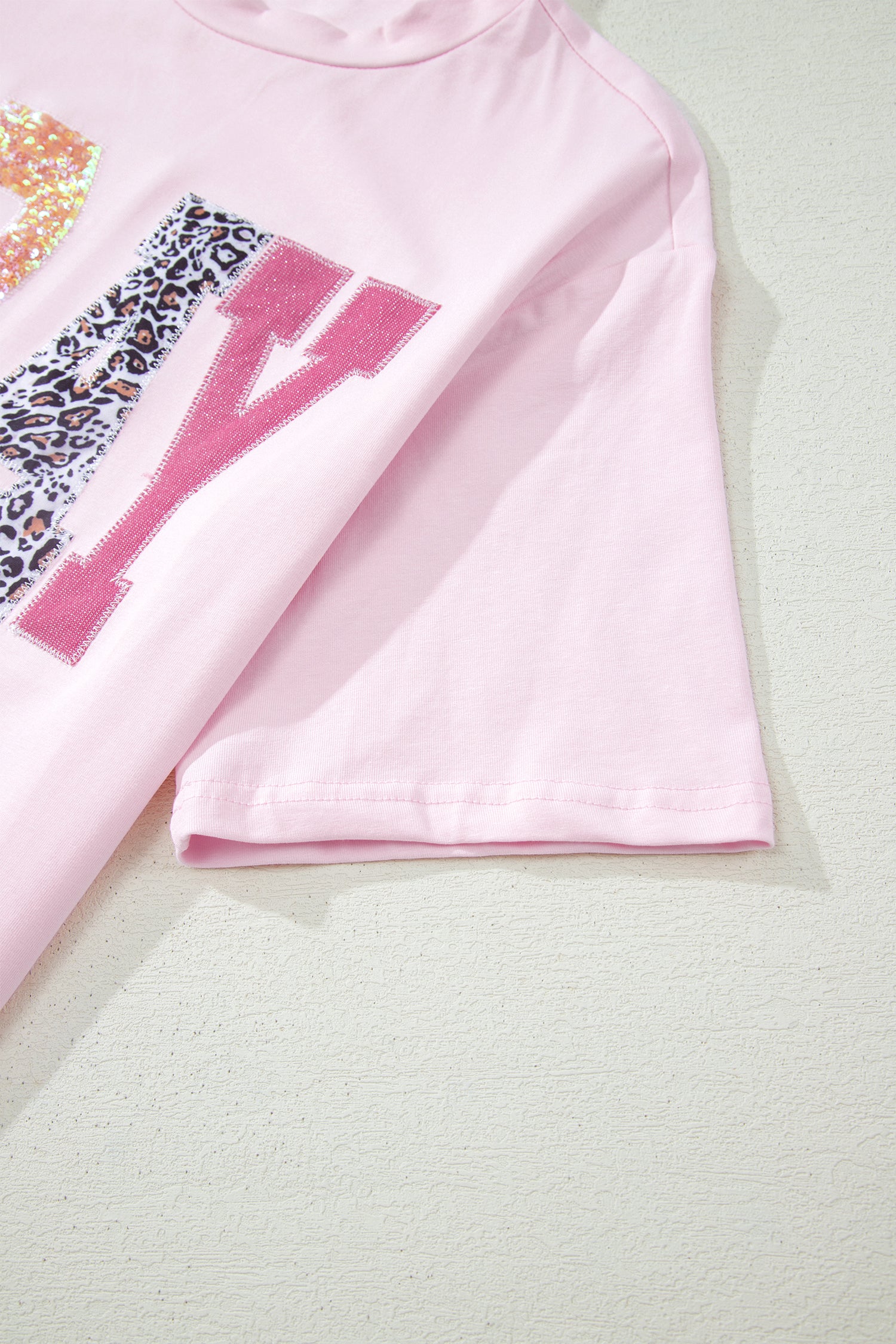 Pink PRAY Sequin Leopard — Tops/Tops & Tees, vue 6, LeGeekShop