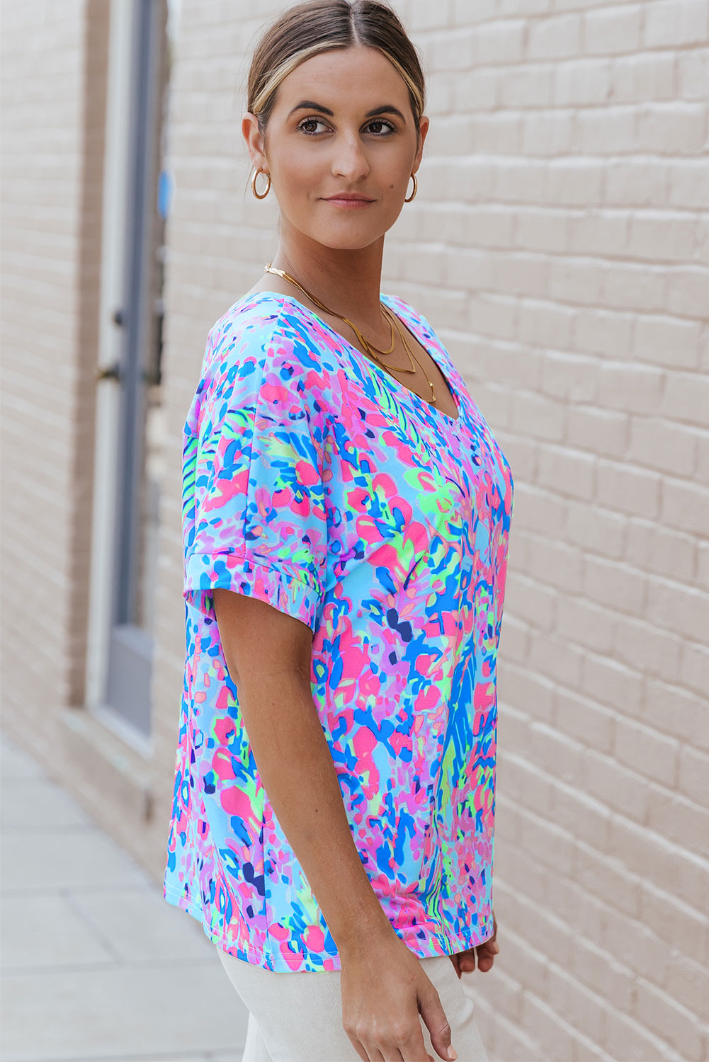 Sky Blue Loose Painted — détail Tops/Tops & Tees, vue 6, LeGeekShop