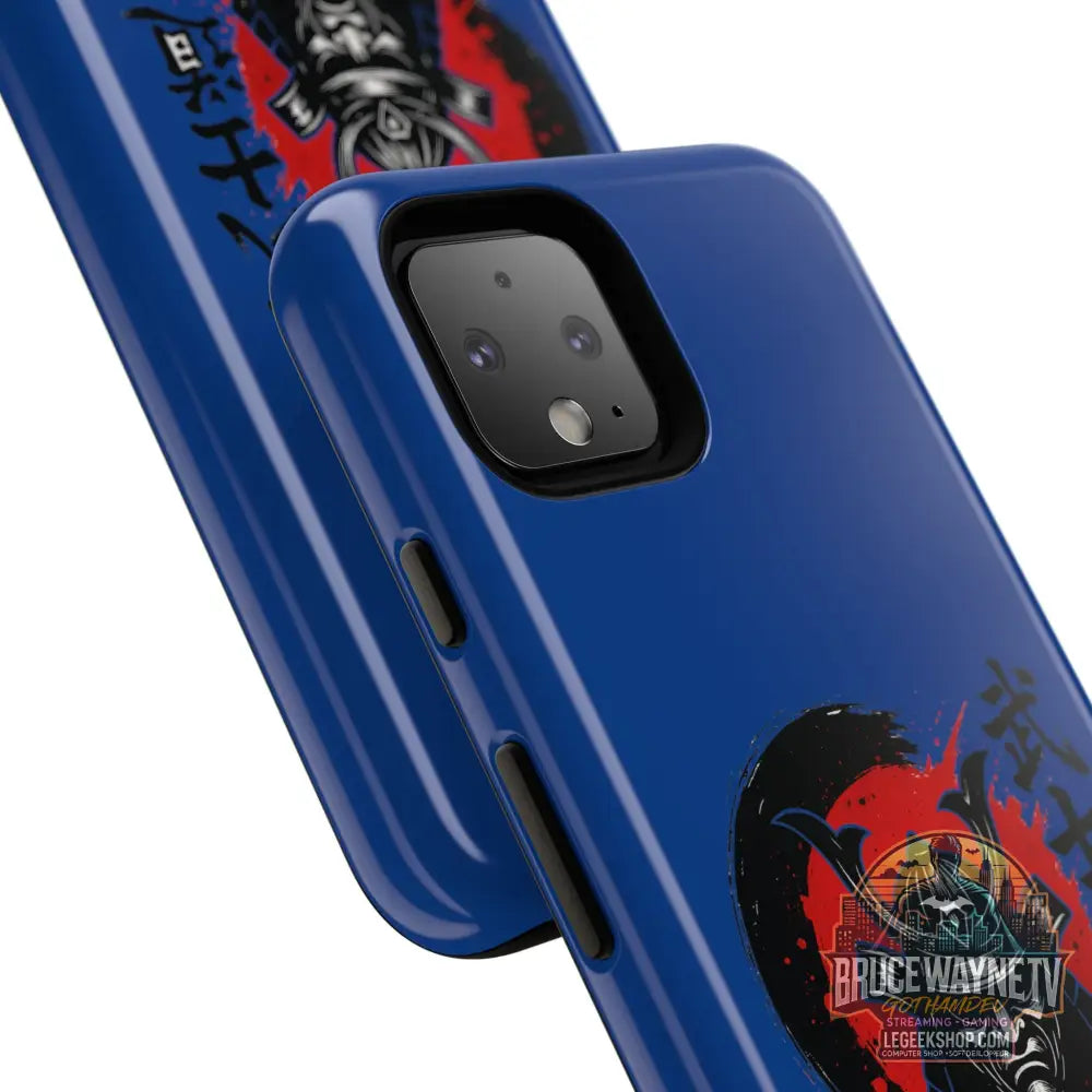 📱 samurai phone case Bleue foncé – coque renforcée Pixel & Galaxy 📱 - Phone Case