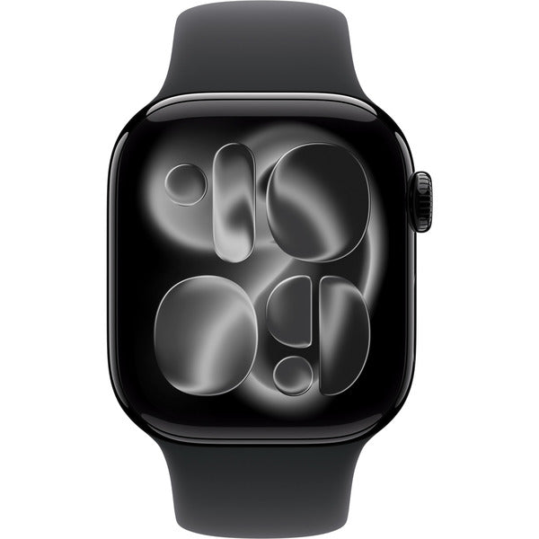 Apple Watch noir (glänzend), Aluminium, 42 mm, bracelet sport noir M/L - Apple