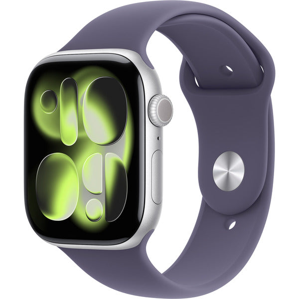 Apple Watch argent, Aluminium, 46 mm, bracelet sport nebelviolett S/M - Apple - vue 2