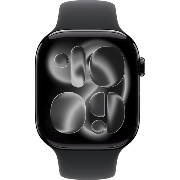 Apple Watch noir (glänzend), Aluminium, 46 mm, bracelet sport noir M/L, Cellular - Apple