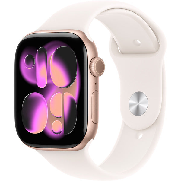 Apple Watch Titan Gold, bracelet / boîtier titane, 46 mm, bracelet sport blassrosa S/M, Cellular - Apple - vue 2