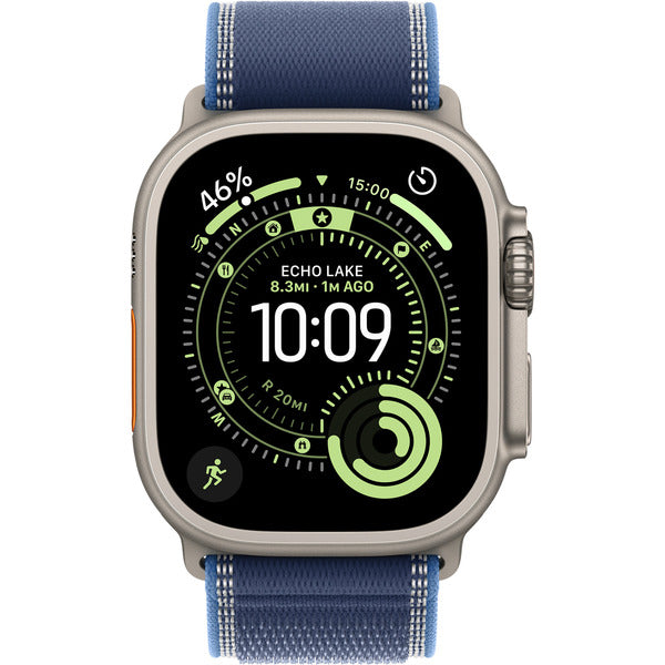 Apple Watch titan, 49 mm, Trail Loop bleu/bleu clair M/L, bracelet / boîtier titane, Cellular - Apple