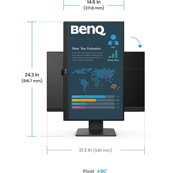 BenQ BenQ BL2486TC 23,8" 1920 × 1080 px - BenQ - vue 7