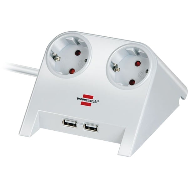 Brennenstuhl Desktop-Power Steckdosenleiste 2-fach - Brennenstuhl