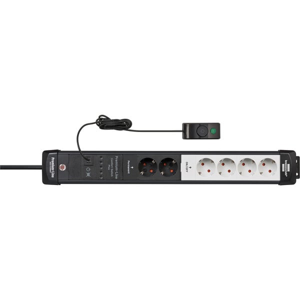Brennenstuhl Premium-Line Comfort Switch Plus Steckdosenleiste 6-fach, 2x permanent - Brennenstuhl - vue 3