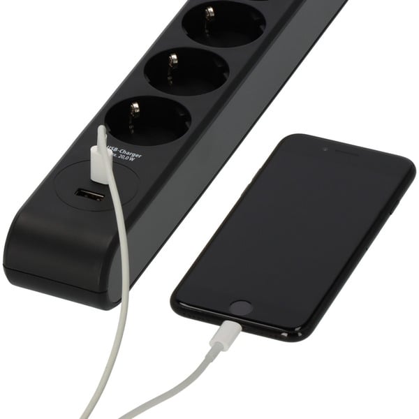 Brennenstuhl Steckdosenleiste 6-fach avec 1x USB-C, 1x USB-A - Brennenstuhl - vue 6