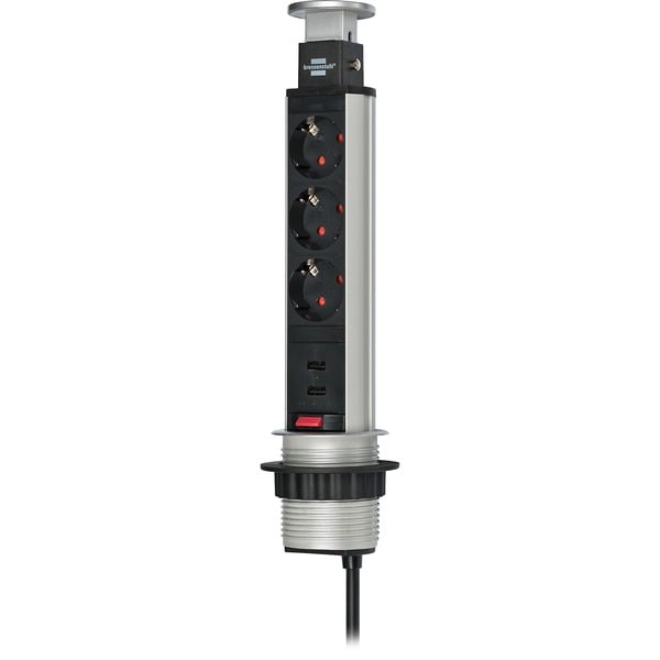 Brennenstuhl Tower Power versenkbare Steckdosenleiste 3-fach - Brennenstuhl
