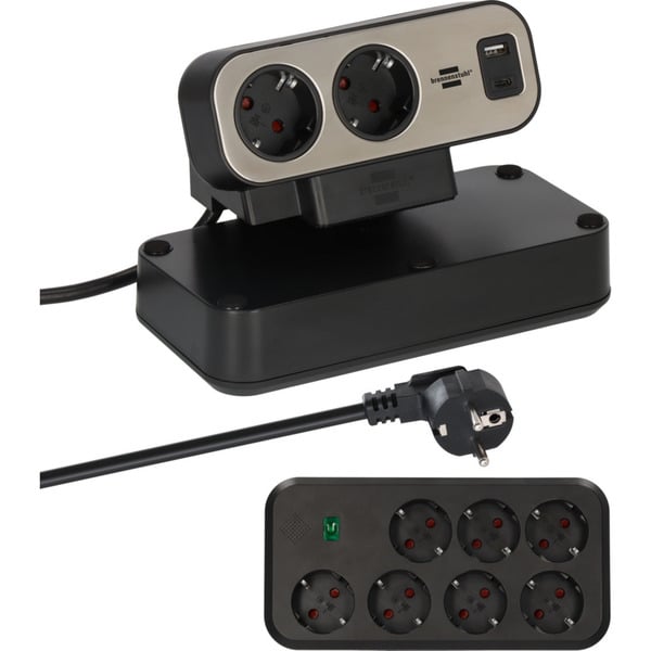 Brennenstuhl estilo Duplex Tischsteckdosenleiste 9-fach, 2x USB - Brennenstuhl - vue 2