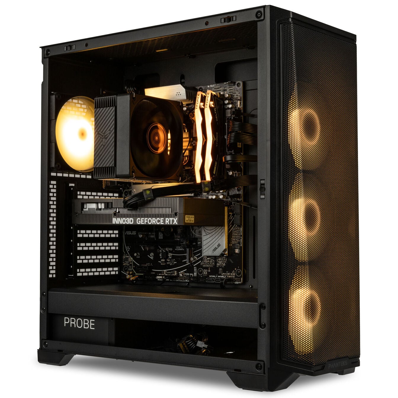 KingForge Gaming-PC Bronze, AMD Ryzen 5 7500F, RTX 5060, Phanteks Eclipse G370A – Fertig-PC - King Mod Systems - vue 5