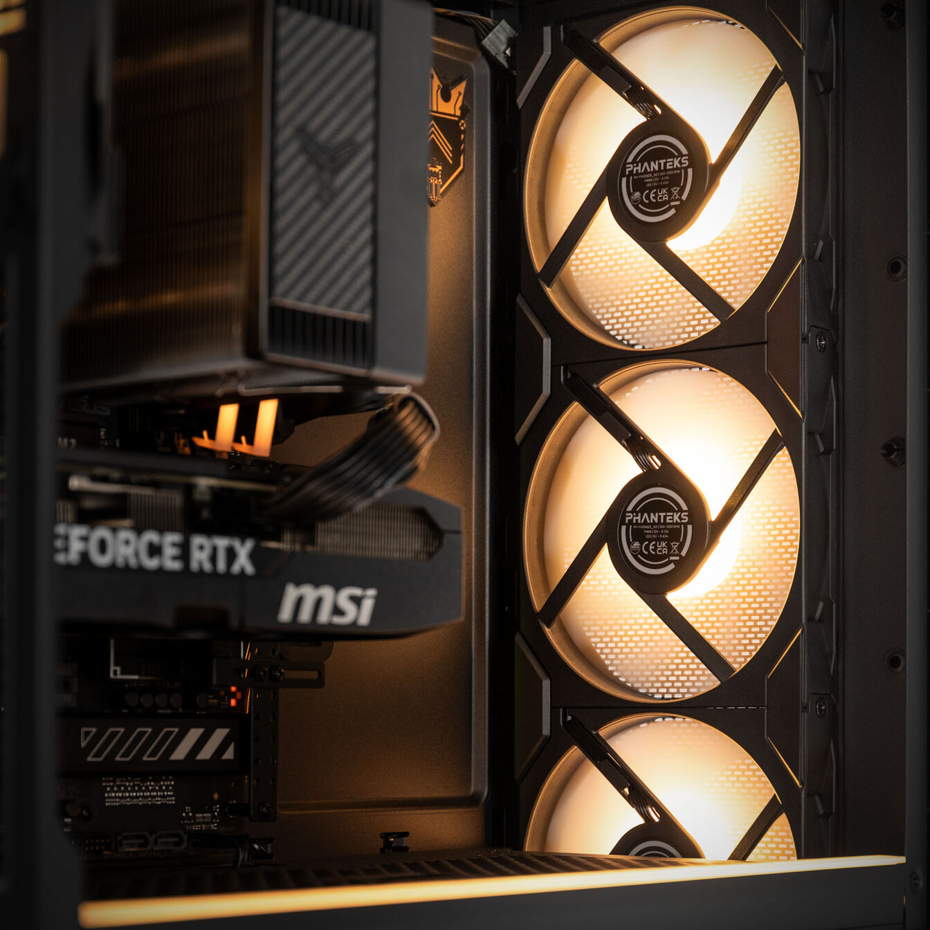 KingForge Gaming-PC Gold, AMD Ryzen 5 7500X3D, RTX 5070, Phanteks Eclipse G400A – Fertig-PC avec Windows - King Mod Systems - vue 8