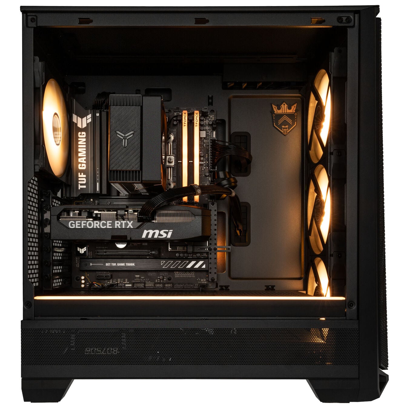 KingForge Gaming-PC Gold, AMD Ryzen 5 7500X3D, RTX 5070, Phanteks Eclipse G400A – Fertig-PC - King Mod Systems - vue 4