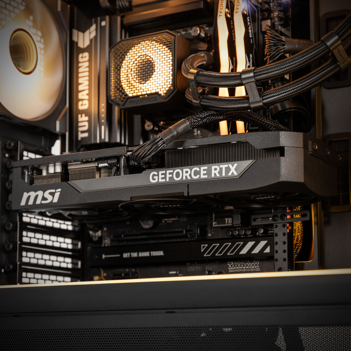KingForge Gaming-PC Platin, AMD Ryzen 7 7800X3D, RTX 5070 Ti, Phanteks Eclipse G400A – Fertig-PC - King Mod Systems - vue 7