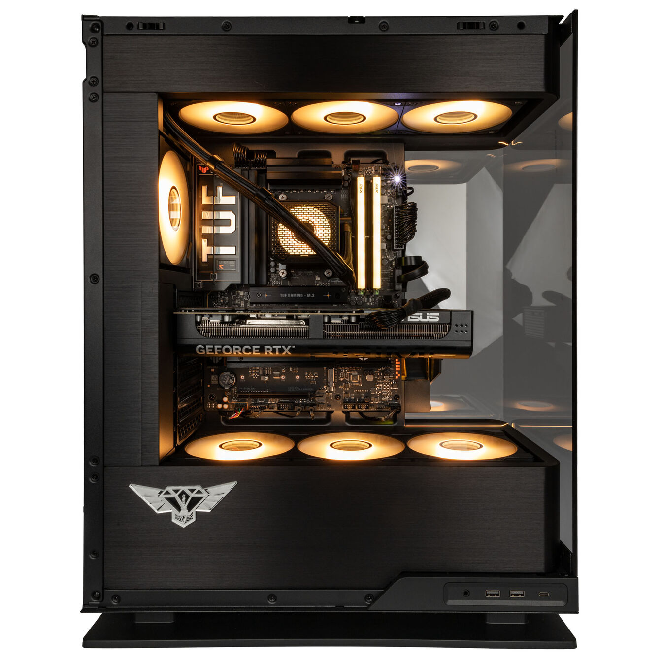 KingForge Gaming-PC Diamant, AMD Ryzen 7 9800X3D, RTX 5080, Phanteks Evolv X2 – Fertig-PC avec Windows - King Mod Systems - vue 4
