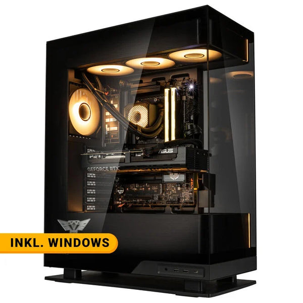 KingForge Gaming-PC Diamant, AMD Ryzen 7 9800X3D, RTX 5080, Phanteks Evolv X2 – Fertig-PC avec Windows - King Mod Systems