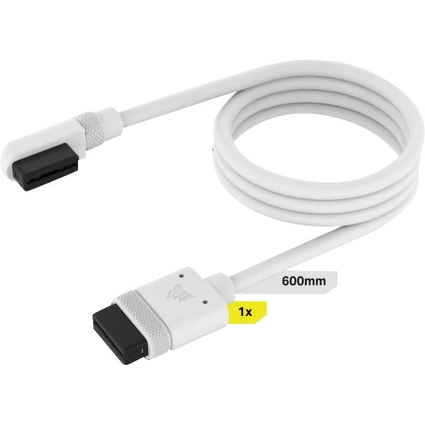 (€ 21,00 / 1 m) Corsair iCUE LINK Slim-câble, 600mm, 90° abgewinkelt - Corsair