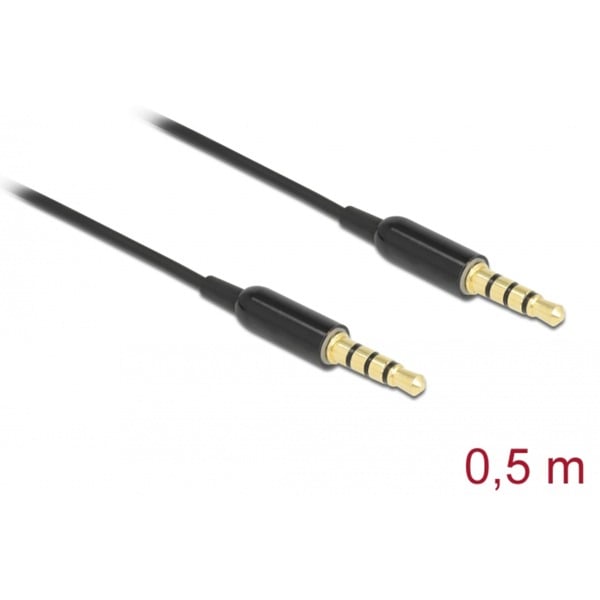 DeLOCK jacknkabel 3,5mm 4Pin > 3,5mm 4Pin Stecker Ultra Slim - DeLOCK - vue 2