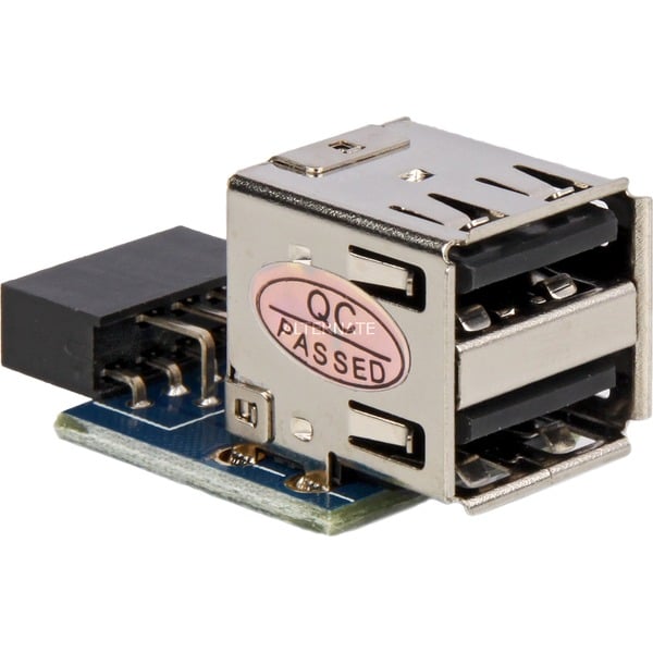 DeLOCK USB 2.0 Adapter, 9 Pin Header > 2x USB-A Buchse - DeLOCK