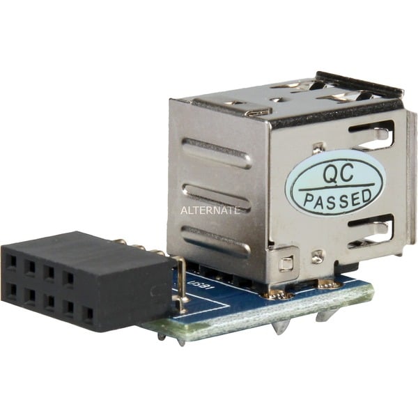 DeLOCK USB 2.0 Adapter, 9 Pin Header > 2x USB-A Buchse - DeLOCK - vue 3