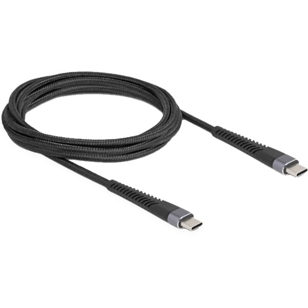 (€ 2,52 / 1 m) DeLOCK USB 2.0 câble, USB-C Stecker > USB-C Stecker avec verlängertem Knickschutz - DeLOCK