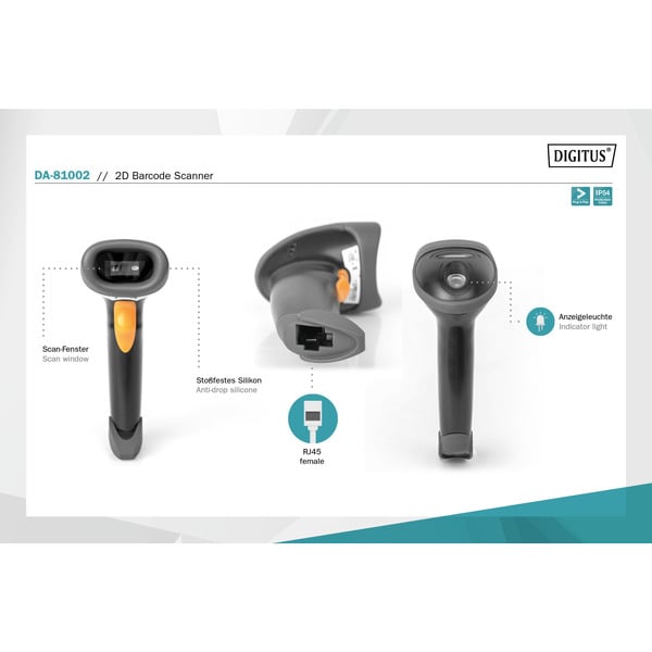 Digitus 2D Barcode Handscanner, Barcode-Scanner - Digitus - vue 10