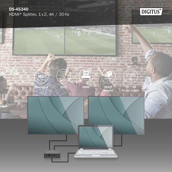 Digitus 4K HDMI Splitter, 1x2 - Digitus - vue 7