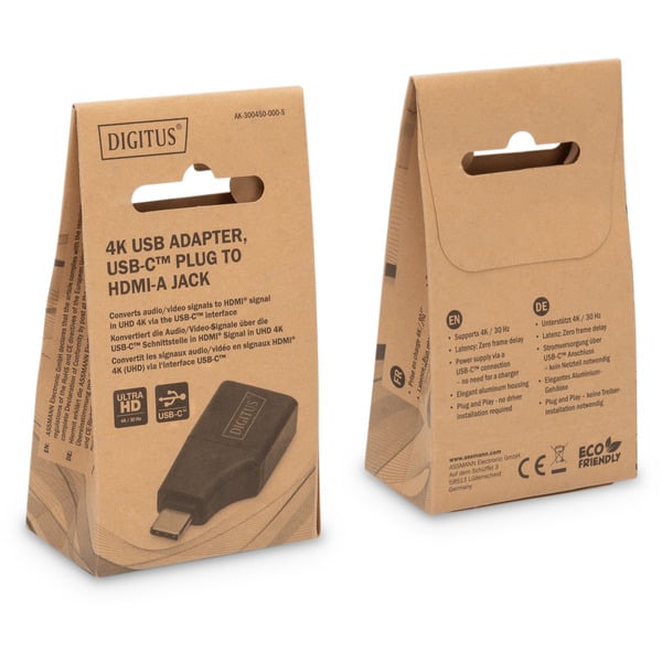 Digitus 4K USB Adapter, USB-C Stecker > HDMI A Buchse - Digitus - vue 10
