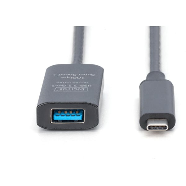 Digitus Aktives USB 3.2 Gen 2 Verlängerungskabel, USB-C Stecker > USB-A Buchse - Digitus - vue 2