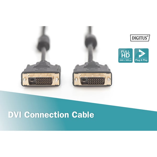 (€ 1,68 / 1 m) Digitus Anschlusskabel DVI > DVI - Digitus - vue 5