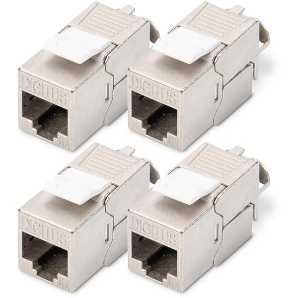 (€ 2,16 / pièces) Digitus CAT 6A Keystone Modul geschirmt werkzeugfrei 4 Stk., Keystone-Modul - Digitus - vue 2