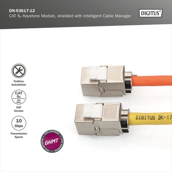 (€ 2,33 / pièces) Digitus Cat.6a Keystone-Modul, geschirmt - Digitus - vue 6
