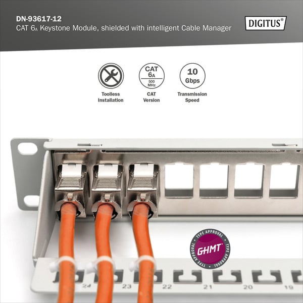 (€ 2,33 / pièces) Digitus Cat.6a Keystone-Modul, geschirmt - Digitus - vue 8