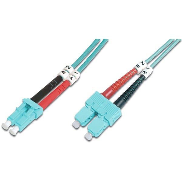 Digitus LWL Patchkabel, Duplex, LC > SC Stecker, Multimode OM3 - Digitus