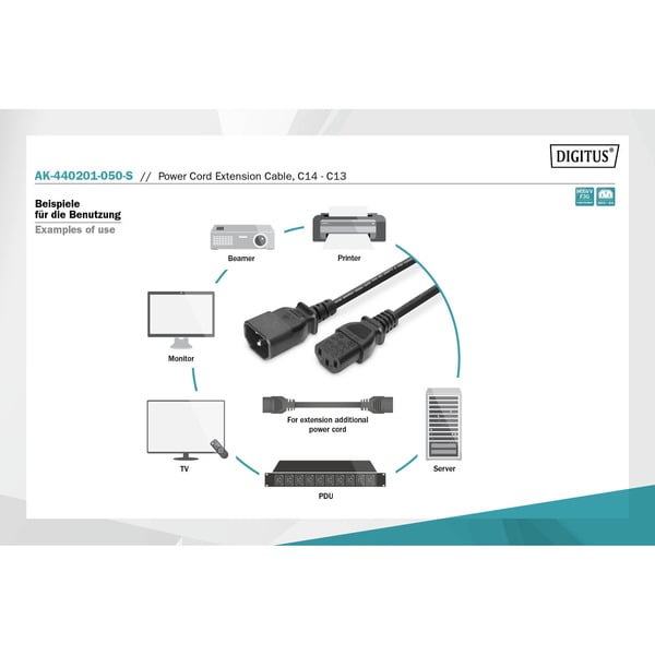(€ 1,48 / 1 m) Digitus Netz-Verlängerungskabel - Digitus - vue 5