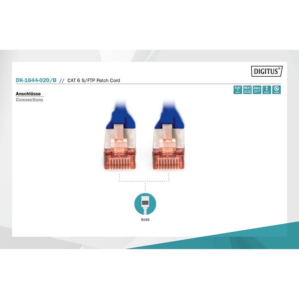Digitus Patchkabel CAT 6 S/FTP 2m - Digitus - vue 3