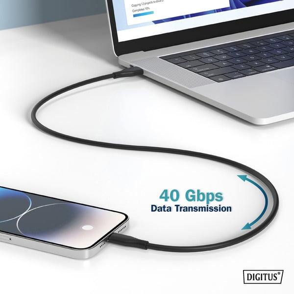 Digitus USB4 Gen 3x2 Silikon-Anschlusskabel USB-C > USB-C - Digitus - vue 13