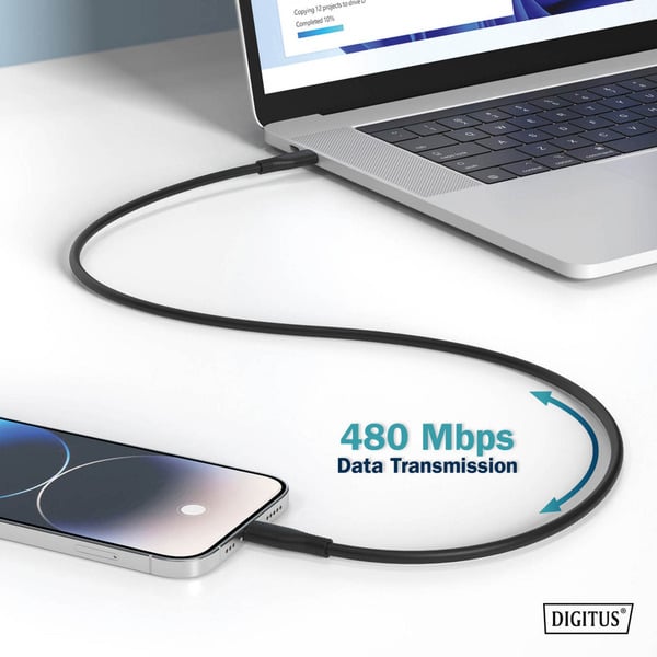 Digitus USB 2.0 Silikon-câble USB-C > Lightning, MFI zertifiziert - Digitus - vue 10