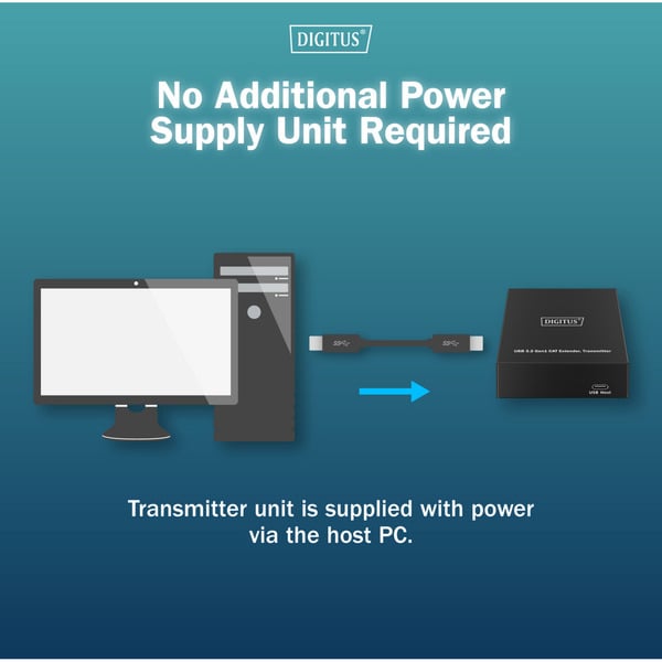 Digitus USB 3.2 Gen1 CAT Extender-Set, 5Gbps, 100 mètre, USB-Extender - Digitus - vue 7
