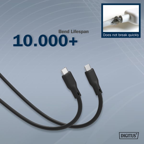 Digitus USB 3.2 Gen 2 Silikon-Anschlusskabel USB-C > USB-C - Digitus - vue 8
